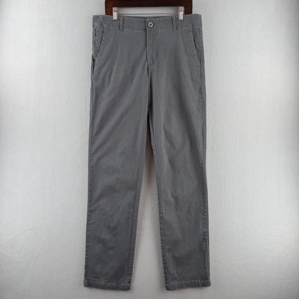 Dixxon Pants Mens 34x34 (Fits 34x33) Gray D Flex Work Chino Straight Leg Cotton